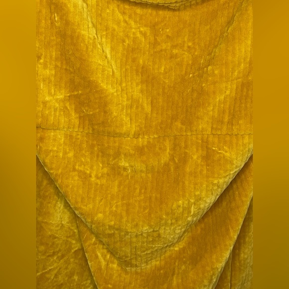 Wild Fable Crushed Velvet Mini Dress - Mustard Yellow - Large - Picture 4 of 4